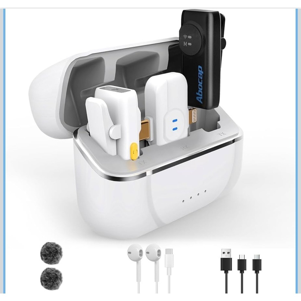 Abocap‎ A5 Wireless Lavalier Microphone System with Charging Case